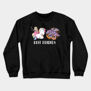 Best Friends Unicorn T-Rex Crewneck Sweatshirt